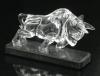 Crystal Bull with marble base