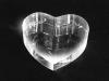 Heart shaped crystal paperweight