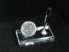 Crystal Pen Holder with Golf Ball